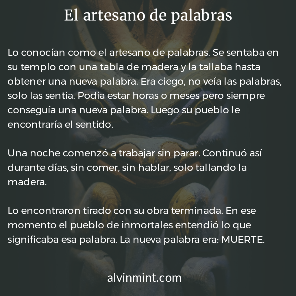 microrrelato:artesano